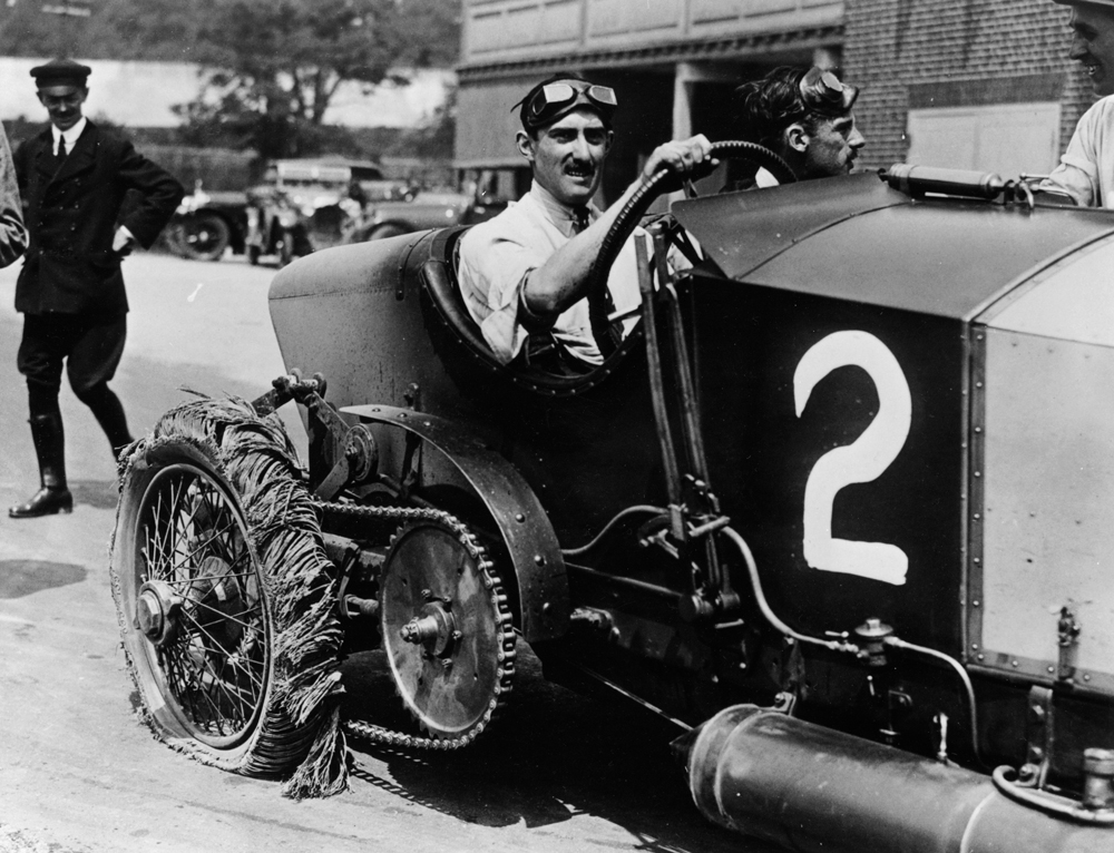 Louis Zborowski at the wheel of Chitty Bang Bang I, Brooklands