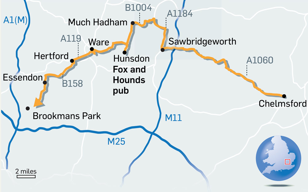 Great Drives: Chelmsford to Brookmans Park, England