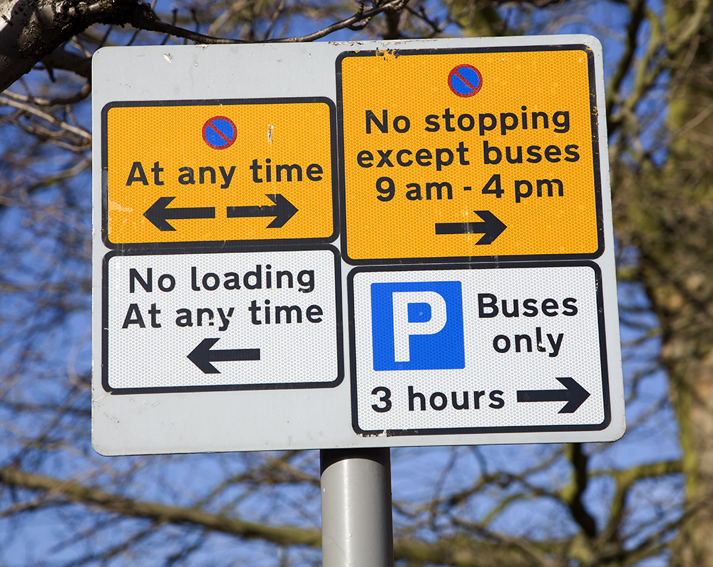 Parking signs