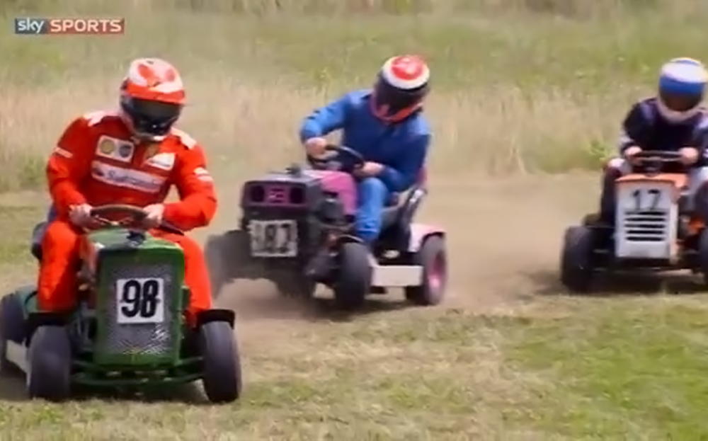 Kimi Raikkonen lawnmower