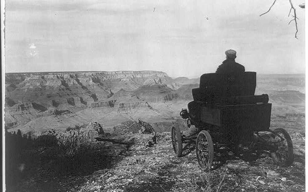 Steam car in the Grand Canyon