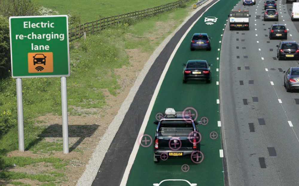 Electric charging lanes