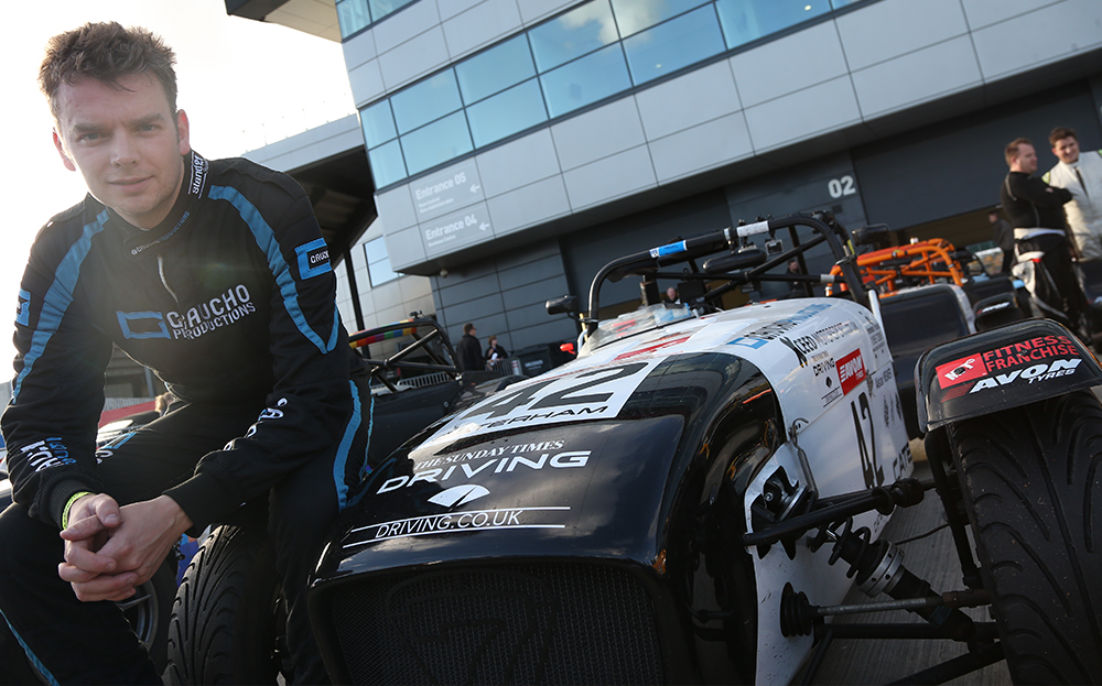 Alistair Weaver and his Caterham racing car during the 2014 Caterham Tracksport Championship