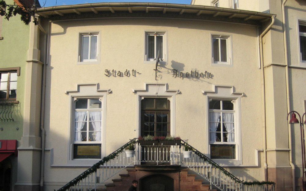 Wiesloch town pharmacy, where Bertha Benz stopped to refuel the Patent Motorwagen