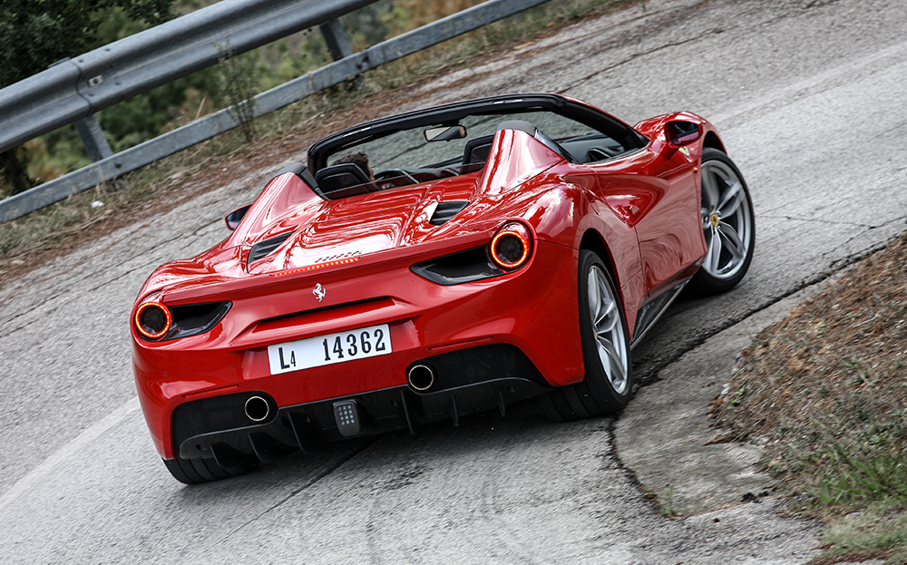 2016 Ferrari 488 Spider rear view