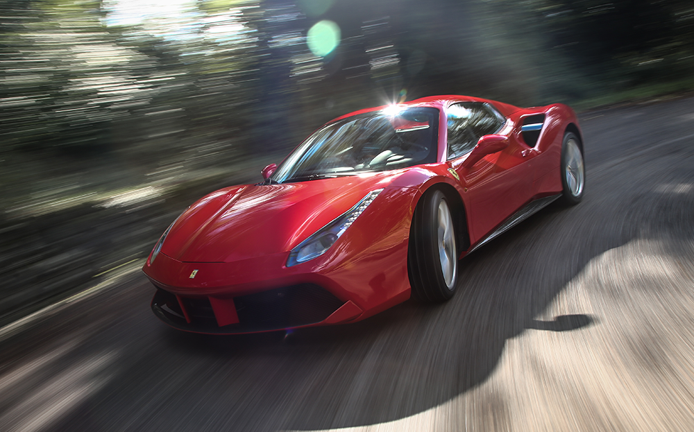 Ferrari 488 Spider roof up