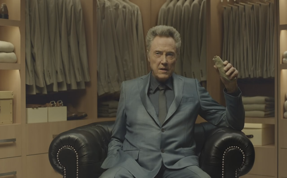 Christopher Walken - Hyundai Super Bowl 50 ad beige socks