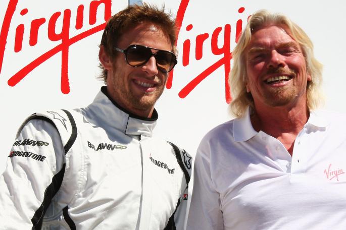 Jenson Button argued with Richard Branson over his then girlfriend, who Branson approached on a drunken night out