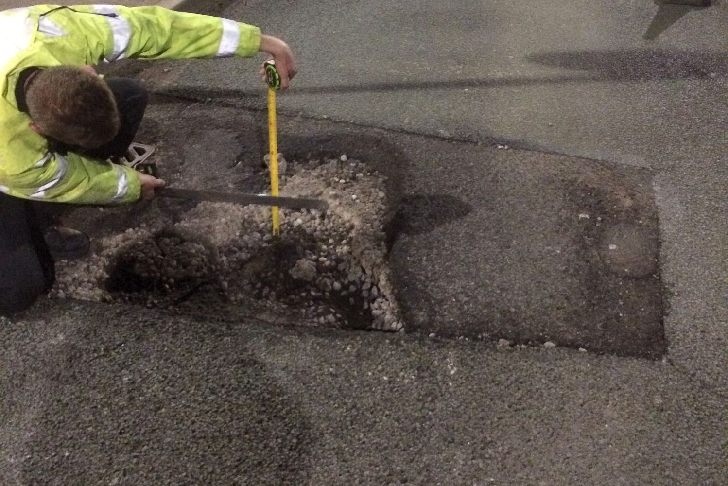 Huge pothole in Stoke on Trent took out five cars in an hour