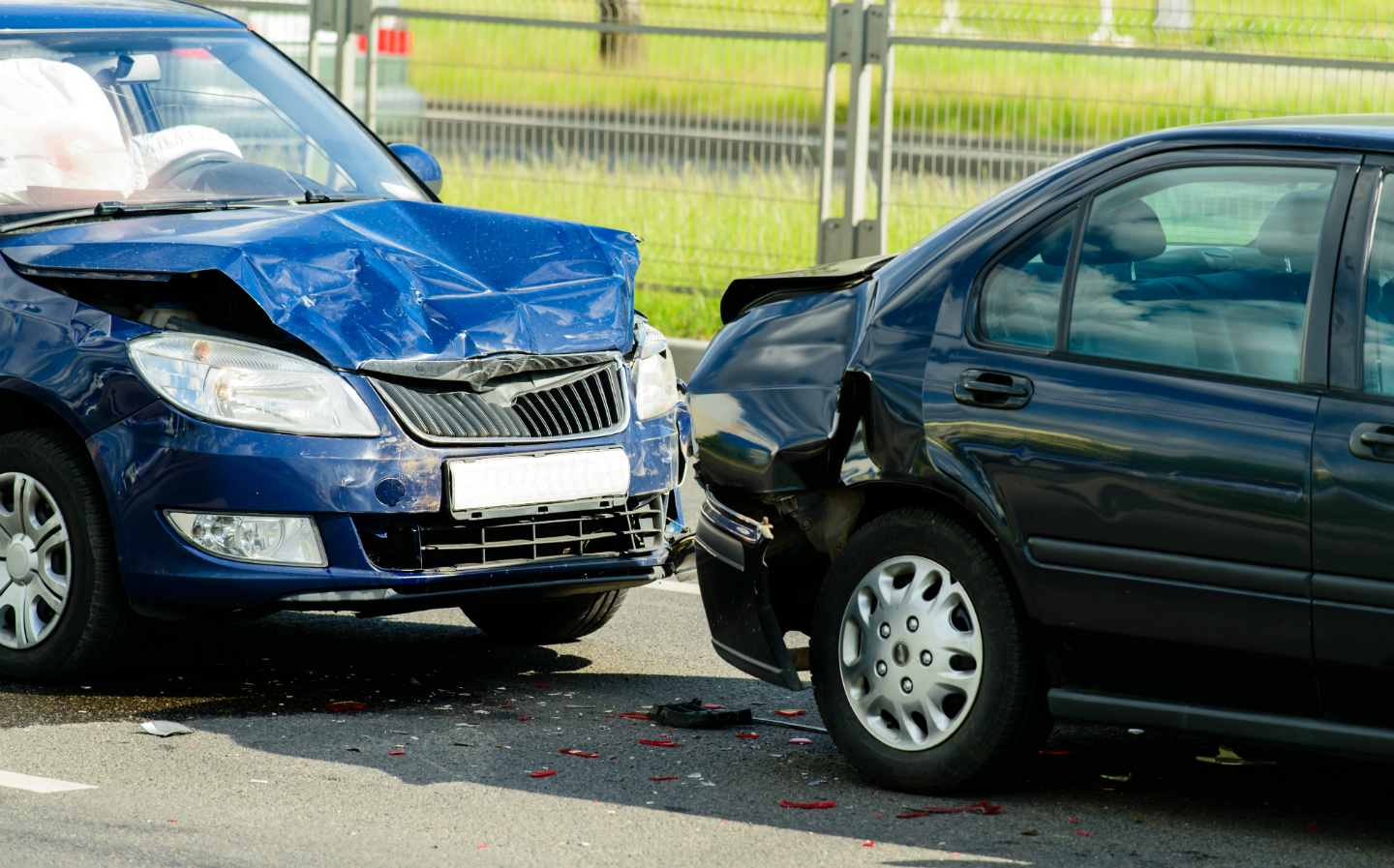 Rear end car crash Skoda Fabia