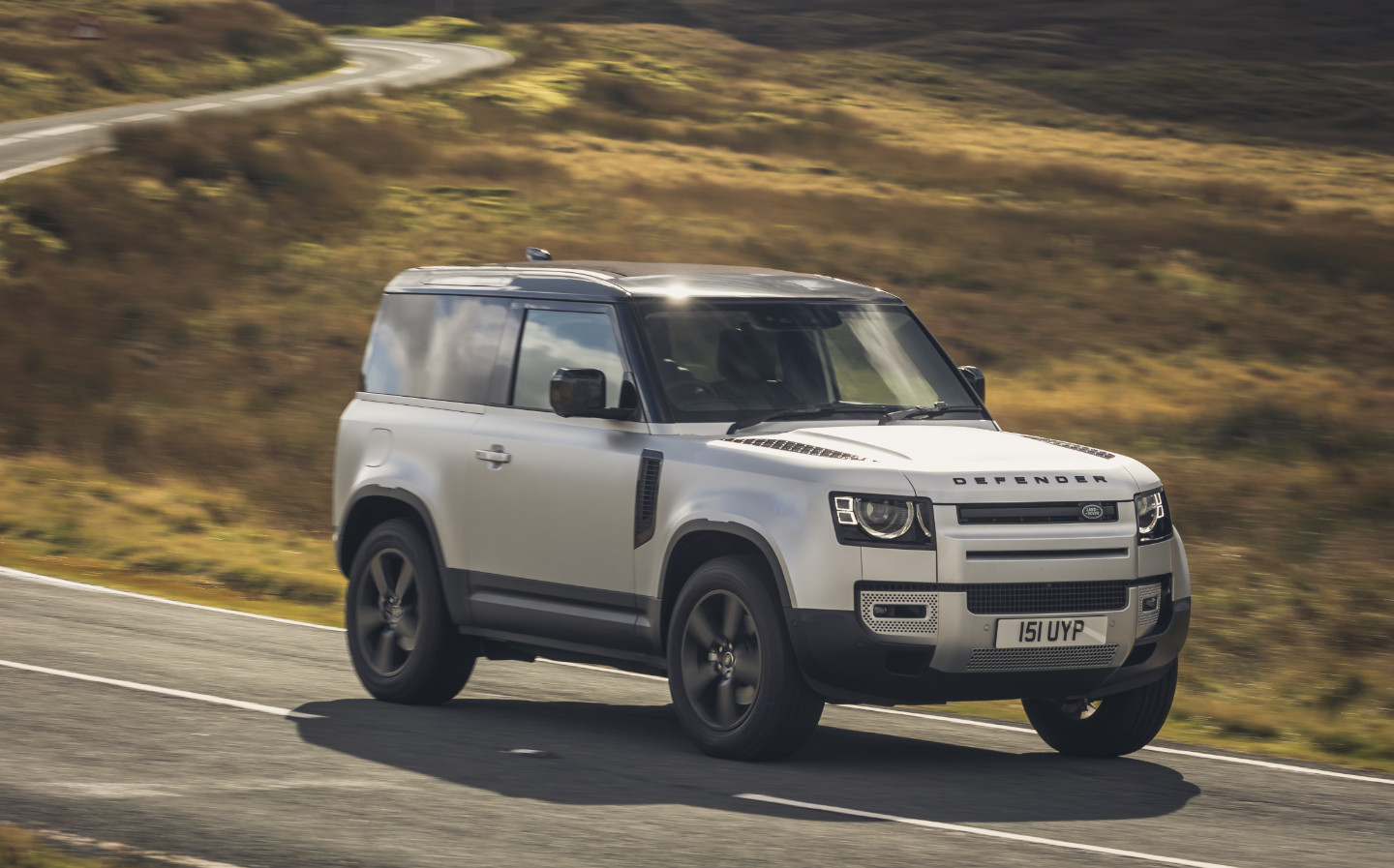 Jeremy Clarkson tests out the Land Rover Defender on his farm