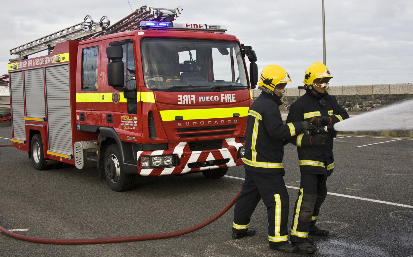 Firefighters at work