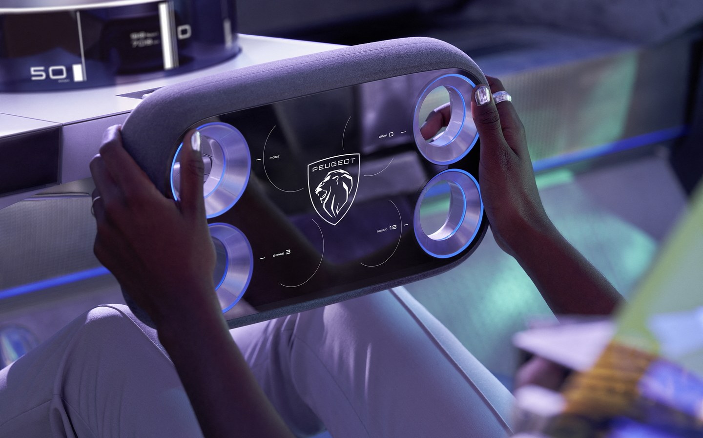 Peugeot Inception concept steering wheel