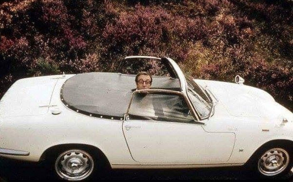 Peter Sellers with his Lotus Elan