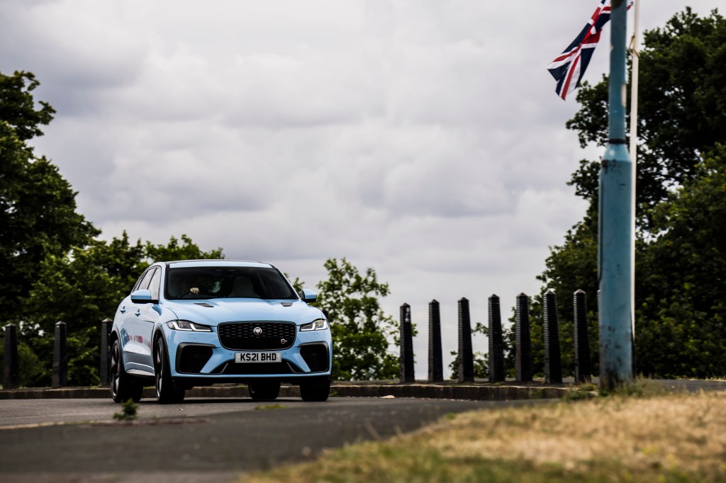 David Green drives the Jaguar F-Pace SVR review - exterior cornering shot