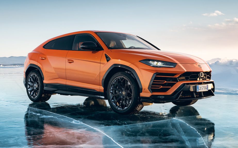 Lamborghini Urus on ice