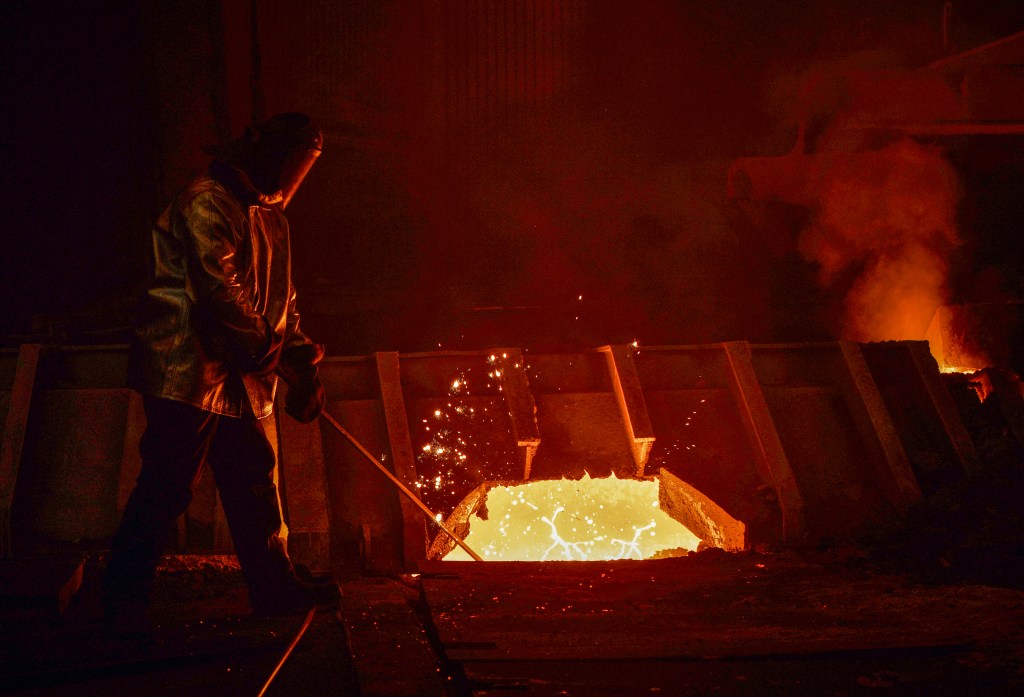 MAGNITOGORSK, RUSSIA - OCTOBER 20: A view of Magnitogorsk Iron and Steel Works (MMK, "Magnitogorsk"), which is a Russian metallurgical plant in the city of Magnitogorsk, Chelyabinsk region on October 20, 2022. One of the largest metallurgical plants in the CIS and Russia. Manufacturer of a full metallurgical cycle, starting with the preparation of iron ore raw materials and ending with the deep processing of ferrous metals. (Photo by Alexander Manzyuk/Anadolu Agency via Getty Images)